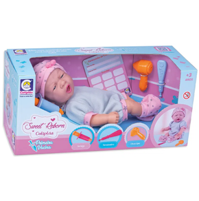 Boneca Bebê Sweet Reborn Primeira Vacina Cotiplás
