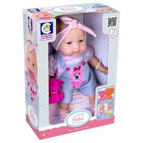 Boneca Love Bebê Meu Mascotinho Menina Cotiplás