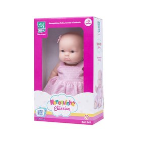 Boneca Nenequinha Vestido Pink Super Toys 