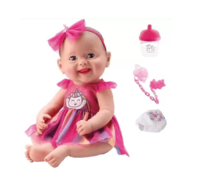 Boneca Miya Bebe Reborn Menina Recém Nascido - Cotiplás - Sempre