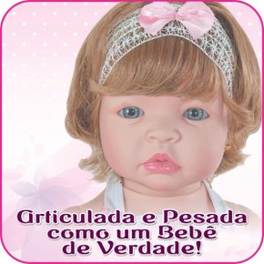 Boneca Doll Realista Bebe Tipo Reborn C/ Acessórios Brianna