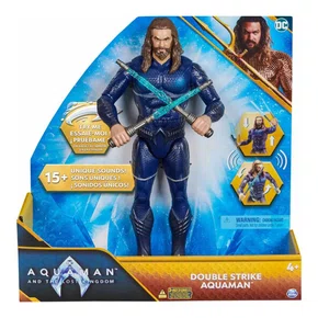 Boneco Aquaman Ataque Duplo Com Luz E Som Sunny