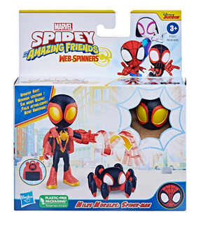 Boneco Miles Morales 10 cm Web-Spinners Amazing Friends Hasbro