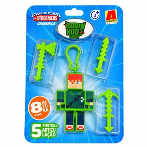 Boneco Robin Hood Gamer Chaveiro 8 cm com Ferramentas Algazarra