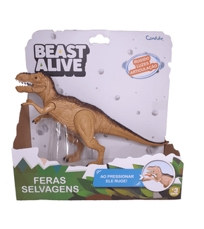 Boneco Tiranossauro Rex Feras Selvagens Beast Alive Candide 