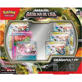Box Pokémon Baralho Batalha de Liga Dragapult EX com 60 Cartas Copag