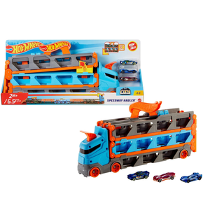 Caminhão Transportador e Pista de Corrida Speedway Hauler Hot Wheels Mattel 