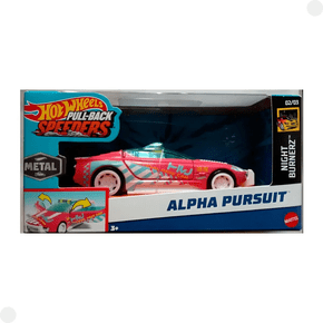 Carrinho Alpha Pursuit Hot Whells Pull Back Speeders Burnerz Mattel