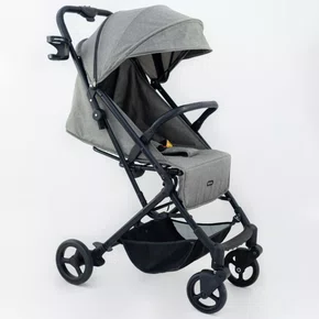 Carrinho de Bebê Berço Passeio Kira Cinza Galzerano