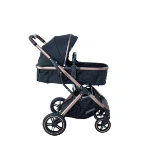 Carrinho de Bebê Moisés Passeio Zoe Preto Cobre Travel System Galzerano