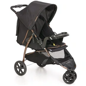 Carrinho de Bebê Passeio 3 Rodas Cross Trail Preto Cobre Galzerano 
