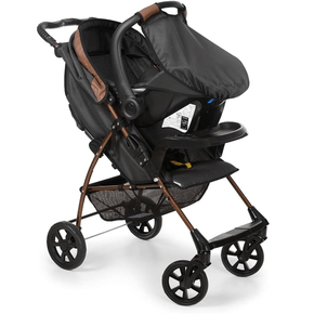 Carrinho de Bebê Romano Travel System Preto Cobre com Bebê Conforto Galzerano 