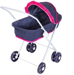 Carrinho de Boneca Berço com Capota Azul MEP Kids