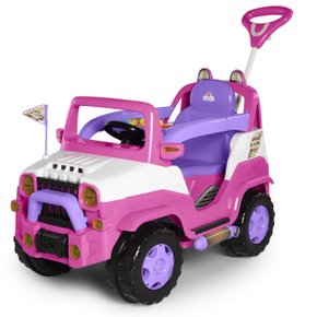 Carrinho de Passeio e Pedal Diipi Rosa Calesita