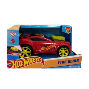 Carrinho Hot Wheels Fire Blink com Luz e Som Vermelho Multikids