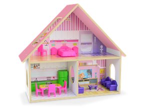 Casinha de Bonecas Sweet Home com Móveis Junges 