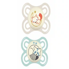 Chupeta de Silicone Perfect Night 0 a 6 meses Embalagem Dupla Azul MAM