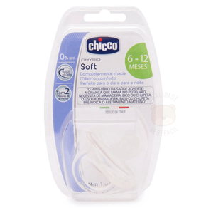 Chupeta de Silicone Physio Soft Ortodôntica 6 a 12 Meses Neutral Chicco 