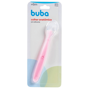 Colher Anatômica em Silicone Rosa Buba 