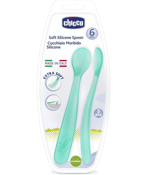 Colher De Silicone Verde +6M Chicco 