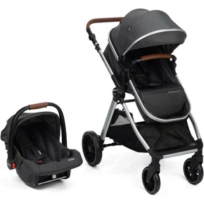 Combo Carrinho Travel System Duo Infanti Preto Granizo e Bebê Conforto Zion Dorel
