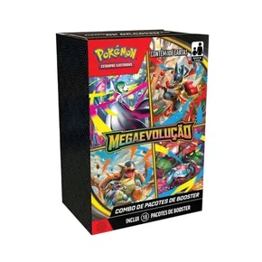 Combo de Pacotes Booster Megaevolução Pokémon 108 Cartas Copag