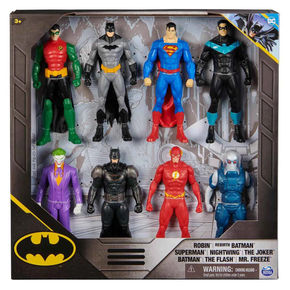 Conjunto 8 Bonecos Heróis e Vilões de 15cm Batman Sunny