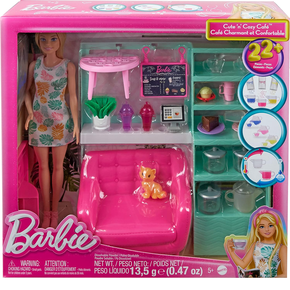 Conjunto Barbie Loja de Chá Cuidados Pessoais Mattel