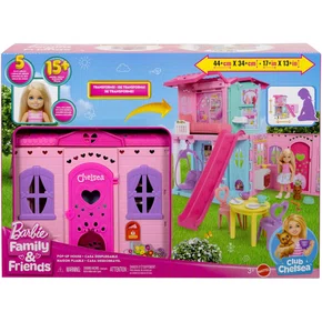 Conjunto Barbie Family & Friends Club Chelsea Casa de Bonecas Transformável Mattel