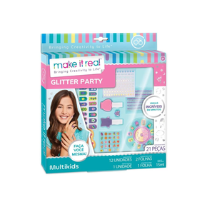 Conjunto  para Unhas My Style By Make it Real Glitter Party Multikids