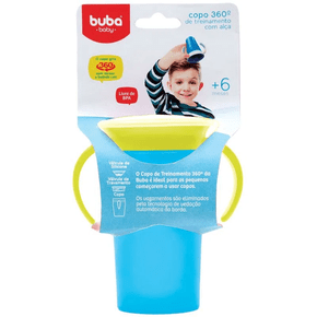 Copo de Treinamento 360º com Alça Azul Buba