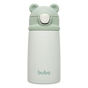 Copo Térmico Ursinho Verde com Canudo 320 ml Buba