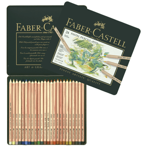 Estojo com 24 Cores Lápis Pastel Pitt Faber Castell
