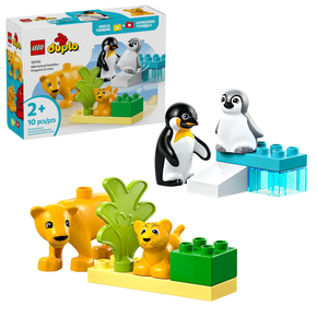 Famílias de Animais Selvagens Pinguins e Leões Lego Duplo