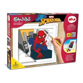 Jogo Canvas Pinta Números com Moldura Spider Man Elka