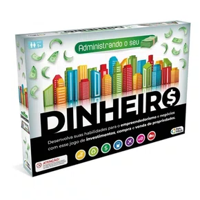 Jogo de Tabuleiro Administrando O Seu Dinheiro Pais e Filhos 