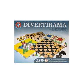 Jogo Tabuleiro Divertirema Clássico Dama Ludo Jogo Moinho