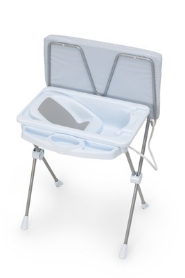 Kit Banheira Classic Bebê Branca Suporte com Trocador e Redutor Galzerano