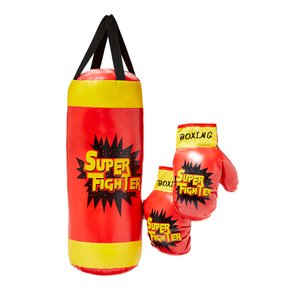 Kit de Boxe com Luvas Infantil Super Fighter Unitoys