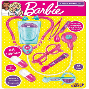 Kit de Médico Barbie Doutora Barão Toys 
