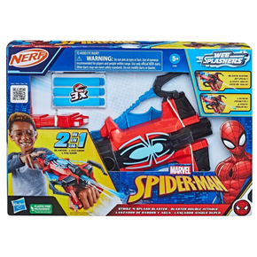 Lançador Ataque Duplo Dardos e Água Nerf Marvel Homem-Aranha Hasbro 