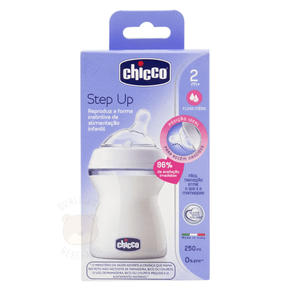 Mamadeira Step Up 250ml Fluxo Médio +2M Chicco