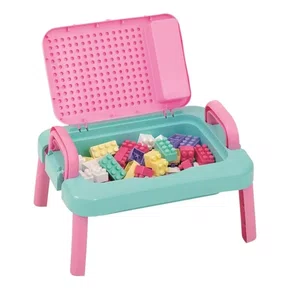 Mesinha Mercoblocks Charmosa 64 Peças Mercotoys Brinquedos 