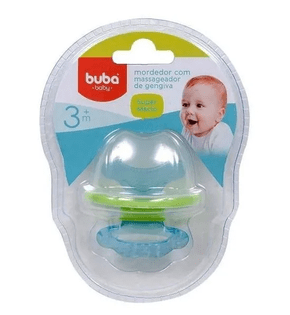 Mordedor com Massageador de Gengiva Azul Buba