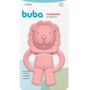 Mordedor em Silicone Leãozinho Rosa Buba