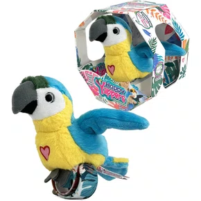 Pelúcia Interativa Happy Yappers Papagaio Azul Multikids