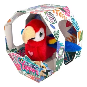 Pelúcia Interativa Happy Yappers Papagaio Vermelho Multikids
