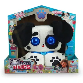 Pelúcia Interativa Pixel Hugs Rexel Preto e Branco Multikids