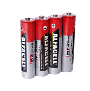 Pilha Alcalina Palito AAA com 4 Unidades Alfacell