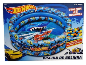 Piscina de Bolinha Inflável Hot Wheels Fun